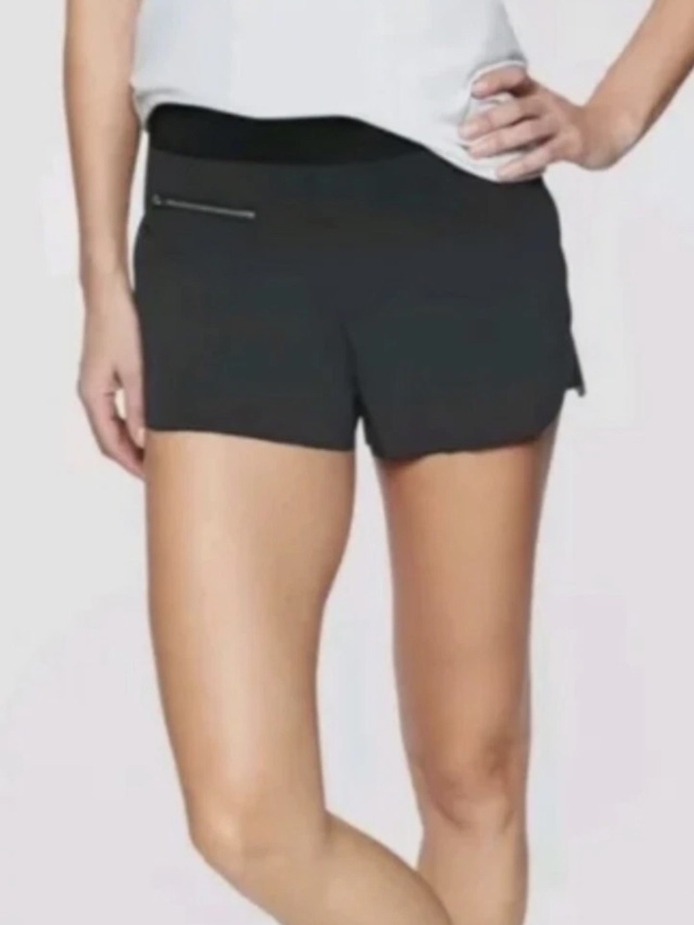 Athleta Mod Trekkie Shorts Black Stretch Hiking Travel Golf Size 4